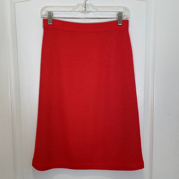 St. John Collection Coral Santana Knit Straight Skirt Midi 4 - Picture 1 of 4